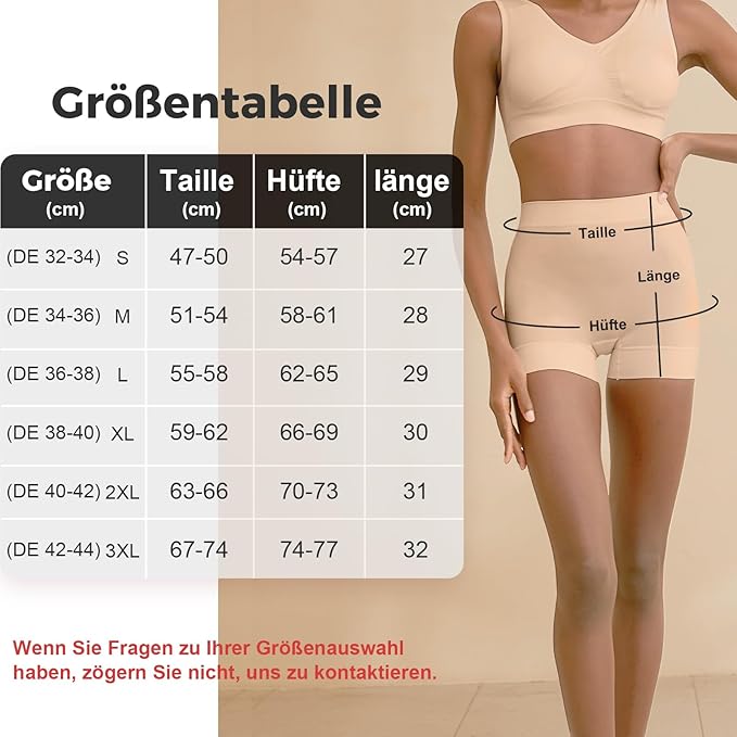 ShapeOutfit® High Waist Women’s Briefs & Yoga Shorts Soft Anti-Chafing leggingshorts