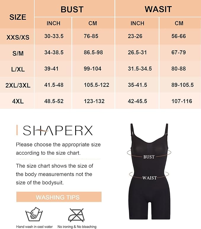 ShapeOutfit® Slimming Body Shapewear Bodysuit Flat Stomach Body Shapewear Bodysuit