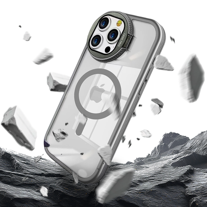 Protective Clear Case with Camera Guard & Hidden Stand