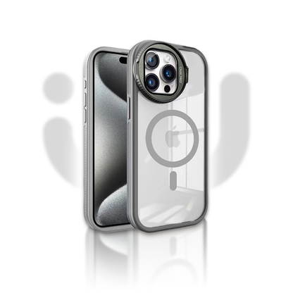 Protective Clear Case with Camera Guard & Hidden Stand