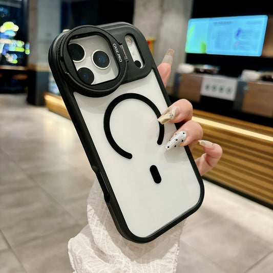 Protective Clear Case with Camera Guard & Hidden Stand
