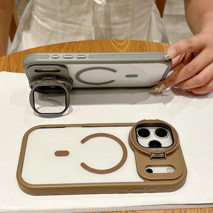 Protective Clear Case with Camera Guard & Hidden Stand
