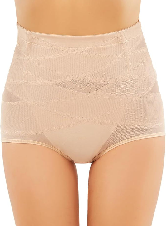 ShapeOutfit® Guene Women's Flat Stomach Panties Invisible Seamless High Waist Panties Flat Stomach Panties Woman Comfortable Flat Stomach Sheath